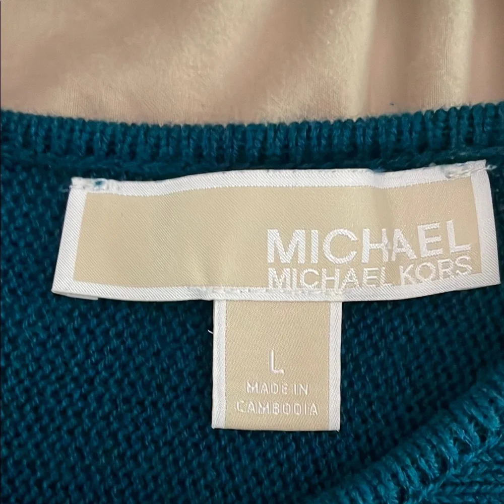 Michael Kors Deep Teal Sweater Top - Picture 2 of 6